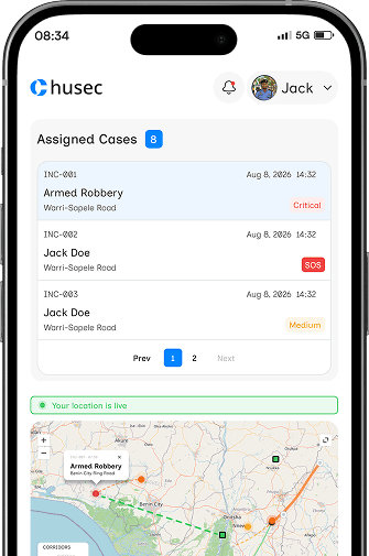 Chusec Respondent App Mockup